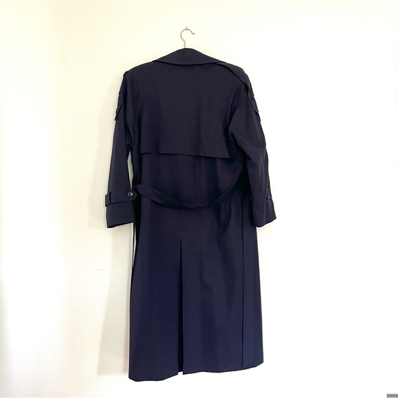 Vintage navy lined trench-coat - Picture 2 of 4